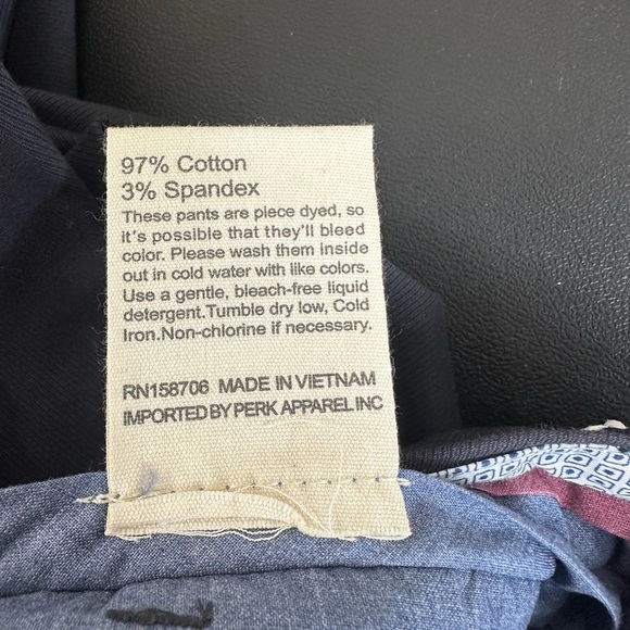 Perk Feel Good Chinos color Ink blue size 31/32 NWT - Picture 6 of 7